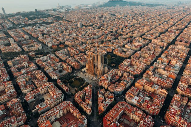 Barcelonas Skyline mit der Sagrada Família